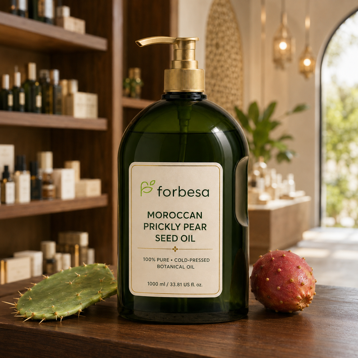 FORBESA Moroccan Prickly Pear Seed Oil – 100% Pure, Cold-Pressed Botanical Facial Oil