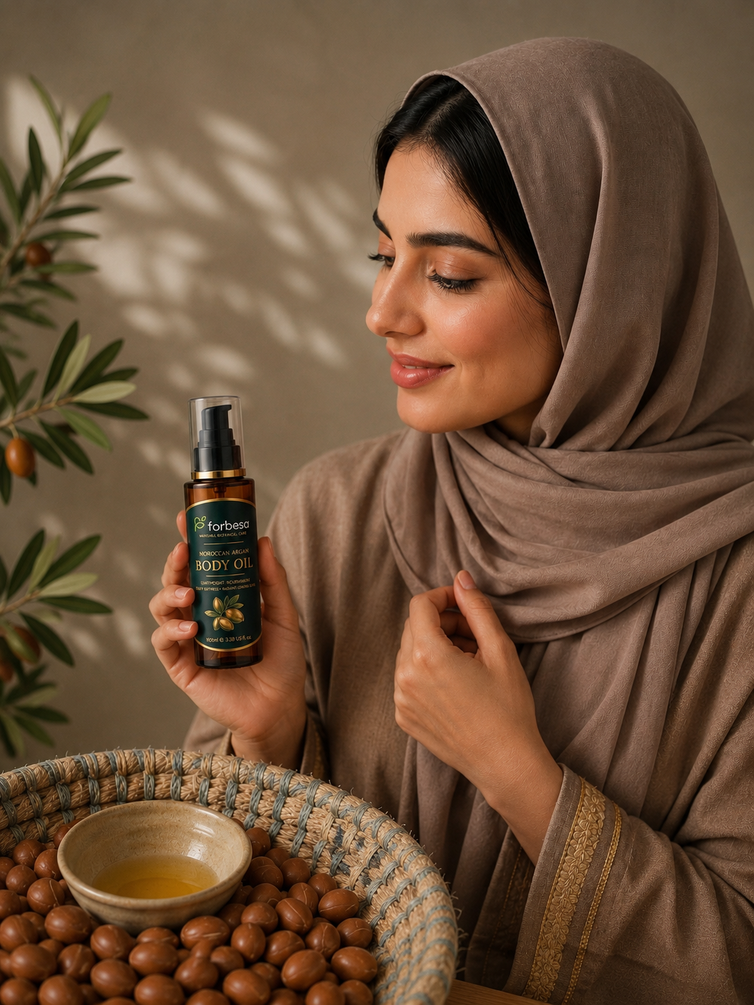 FORBESA Moroccan Argan Body Oil – Lightweight Nourishment, Silky Softness & Radiant-Looking Skin