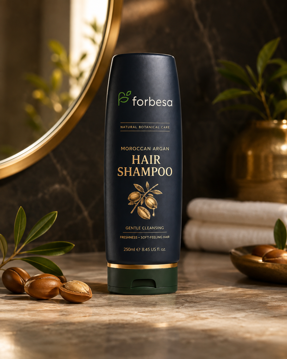 FORBESA Moroccan Argan Hair Shampoo – Gentle Cleansing, Freshness & Everyday Manageability
