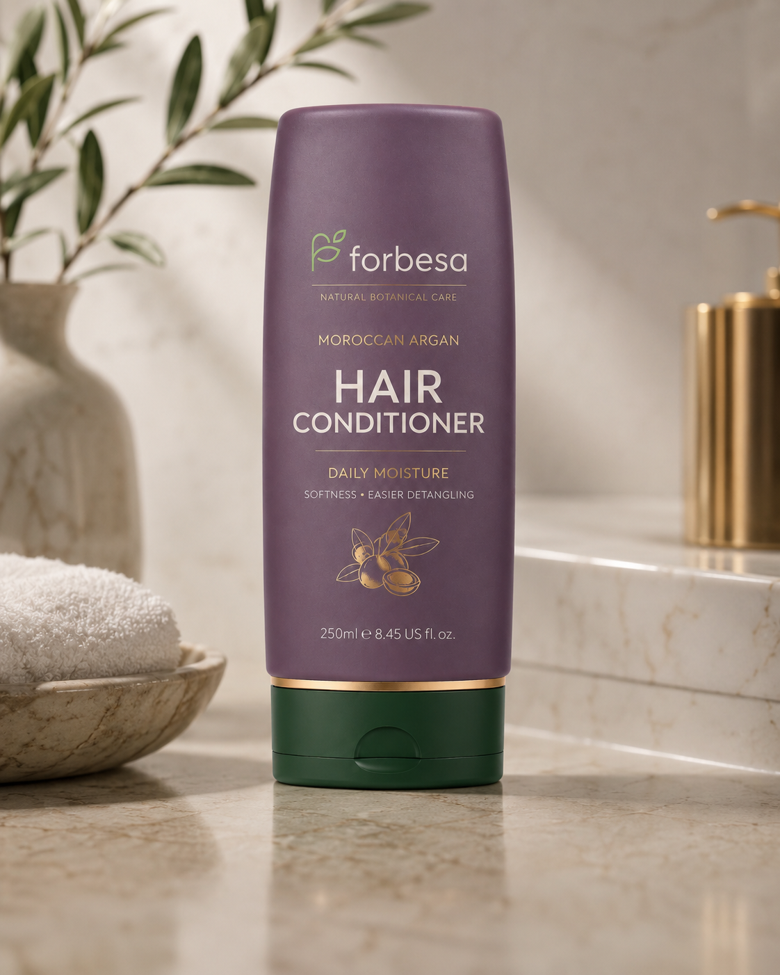 FORBESA Moroccan Argan Hair Conditioner – Moisture, Softness & Easier Detangling